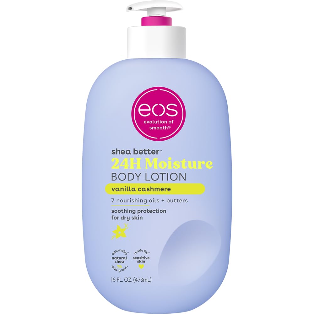 Shea Better Body Lotion- Vanilla Cashmere, 24-Hour Moisture Skin Care, Lightweight & Non-Greasy, Made with Natural Shea, Vegan, 16 Fl Oz