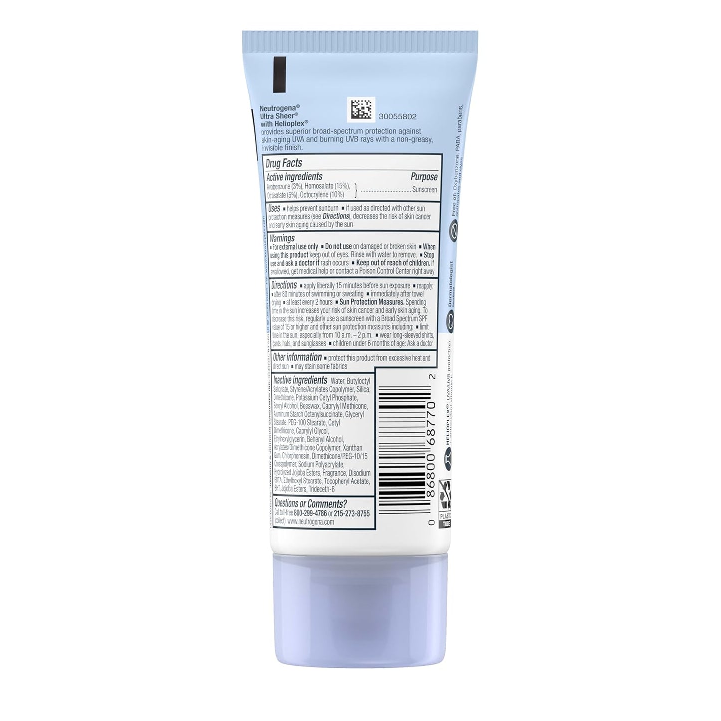 Ultra Sheer Dry-Touch Water Resistant and Non-Greasy Sunscreen Lotion with Broad Spectrum SPF 70, 3 Fl Oz (Pack of 1)